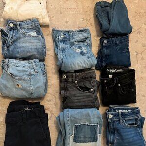 Girls size 10-12 Jeans (11 pairs) : Gap, Hollister, Old Navy, Zara
